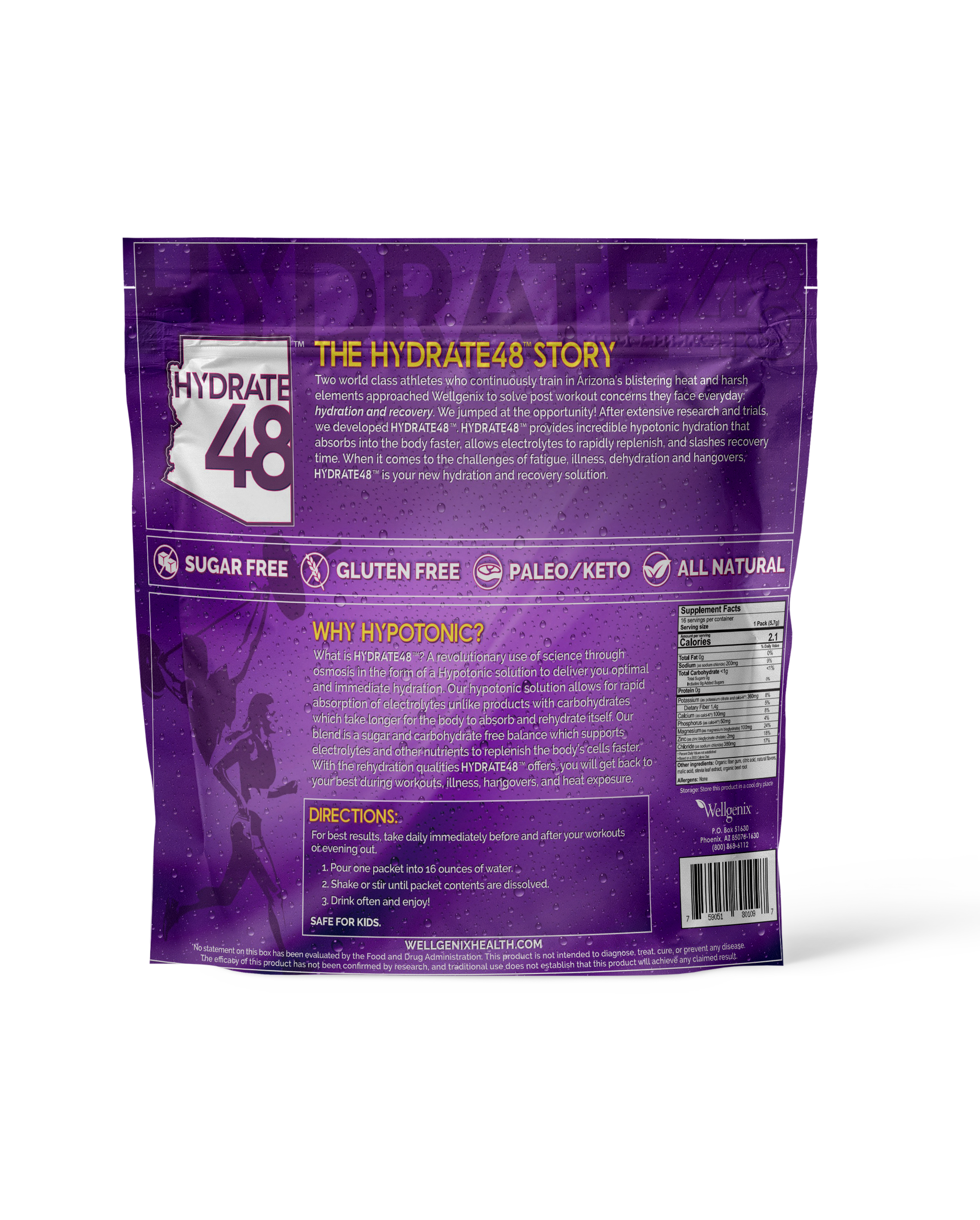Hydrate48 15ct Packets - Back