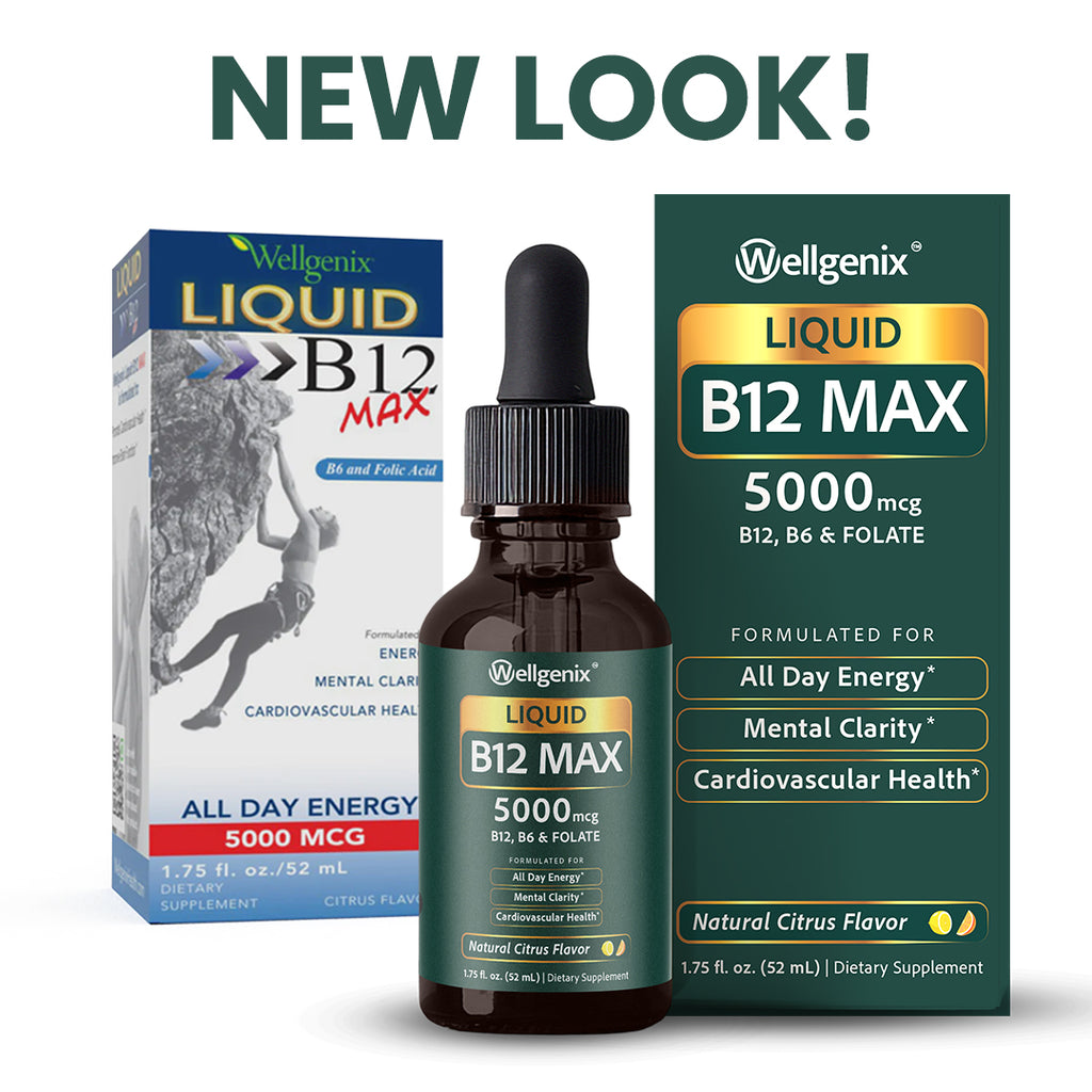 Wellgenix Liquid B12 Max 5000 MCG 1.75 fl oz
